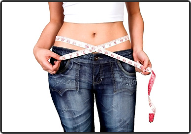 דיאטה עם מדידה של היקף המותניים